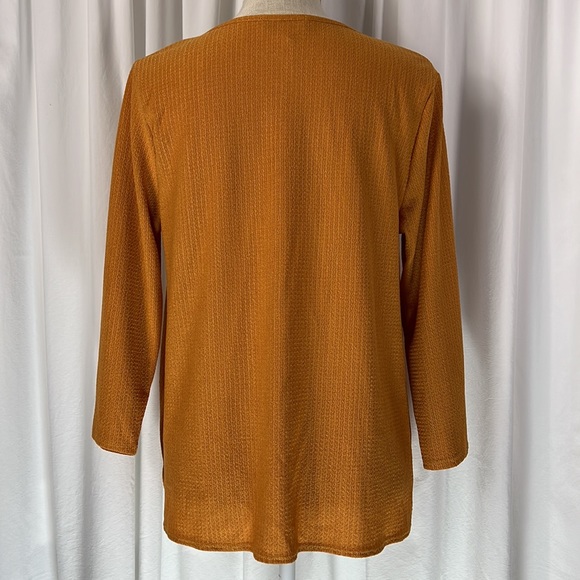 Set the Stage L Mustard Yellow Blouse - Picture 9 of 13